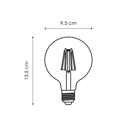 LED Hämardatav pirn VINTAGE EDISON G95 E27/4W/230V 2700K