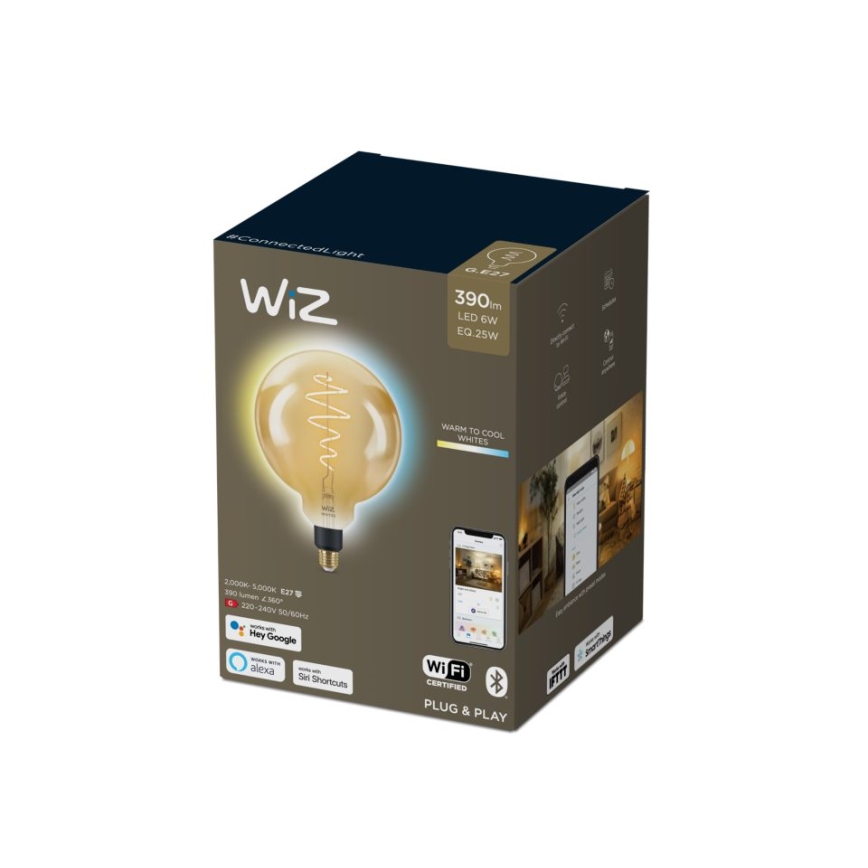 LED Hämardatav pirn VINTAGE FILAMENT G200 E27/6W/230V 2000-5000K CRI 90 Wi-Fi - WiZ