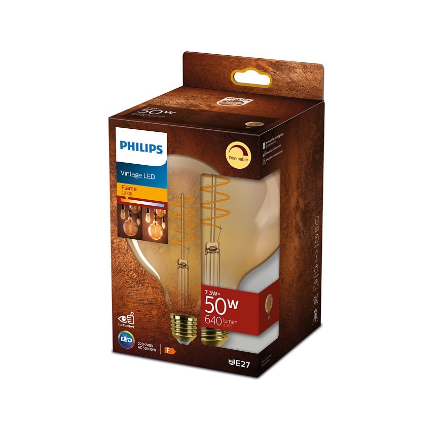 LED Hämardatav pirn VINTAGE Philips E27/7,3W/230V 2200K