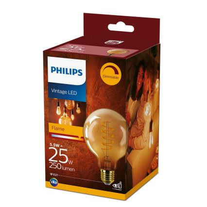 LED Hämardatav pirn VINTAGE Philips G93 E27/4W/230V 1800K