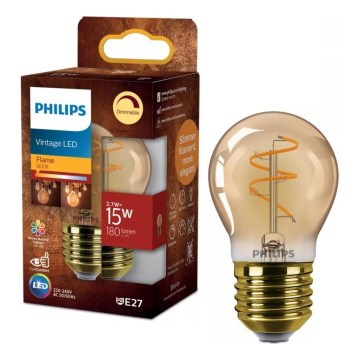 LED hämardatav pirn VINTAGE Philips P45 E27/2,7W/230V 1800K