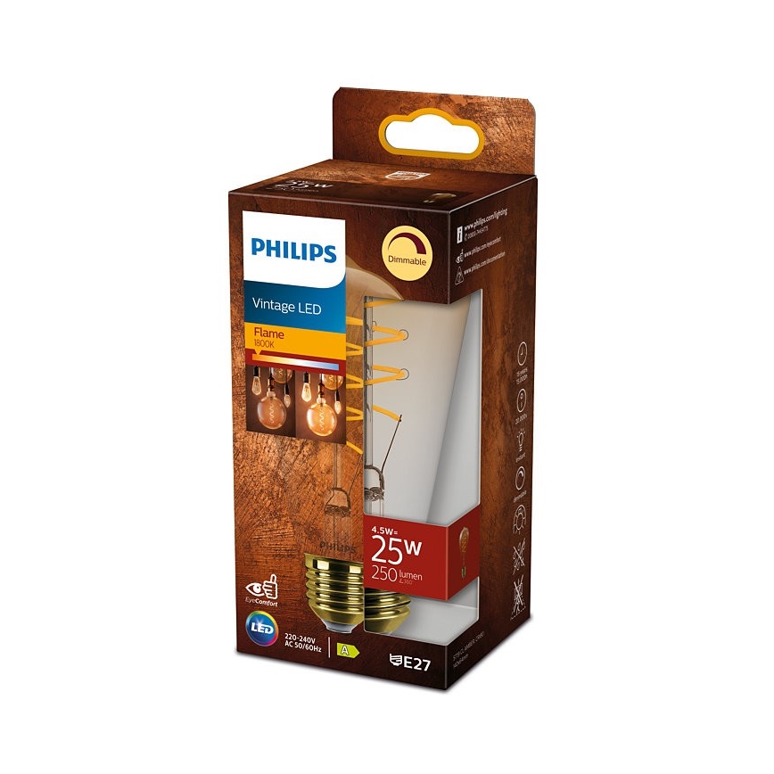 LED Hämardatav pirn VINTAGE Philips ST64 E27/4,5W/230V 1800K