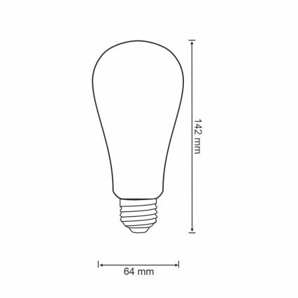 LED Hämardatav pirn VINTAGE ST64 E27/5,5W/230V 1800-2700K Wi-Fi Tuya