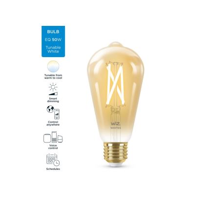 LED Hämardatav pirn VINTAGE FILAMENT ST64 E27/7W/230V 2000-5000K CRI 90 Wi-Fi - WiZ