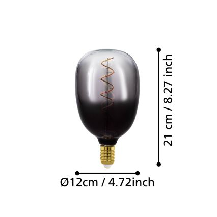 LED hämardatav pirn VINTAGE T120 E27/4W/230V 1800K suitsune - Eglo 110227