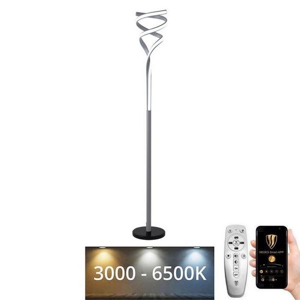 LED Hämardatav põrandalamp LED/50W/230V 3000-6500K antratsiit + kaugjuhtimispult