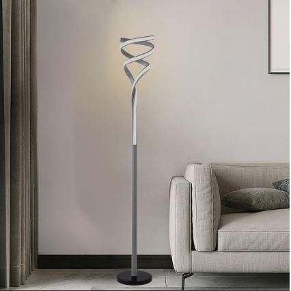 LED Hämardatav põrandalamp LED/50W/230V 3000-6500K hall + kaugjuhtimispult