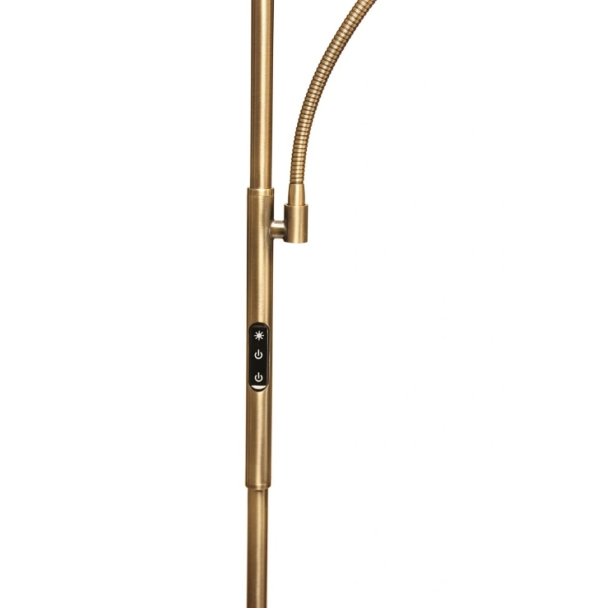 Hämardatav LED-põrandalamp NORA LED/25W/230V 2200/3000/4000K + LED/5W 3000K kuldne + kaugjuhtimispult