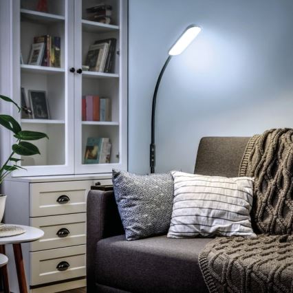 LED Hämardatav põrandalamp TEILO LED/10W/230V 3000/4000/6500K must + kaugjuhtimispult