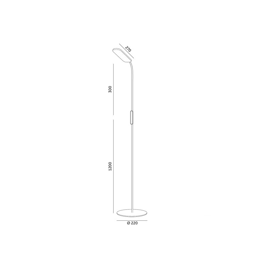 LED Hämardatav põrandalamp TEILO LED/10W/230V 3000/4000/6500K must + kaugjuhtimispult