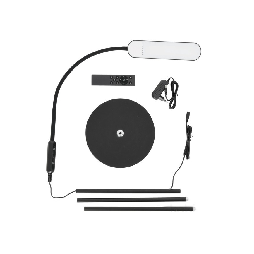 LED Hämardatav põrandalamp TEILO LED/10W/230V 3000/4000/6500K must + kaugjuhtimispult