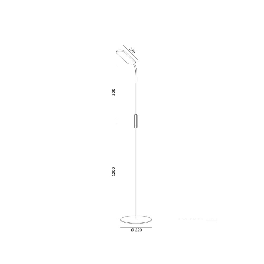 LED Hämardatav põrandalamp TEILO LED/10W/230V 3000/4000/6500K must + kaugjuhtimispult