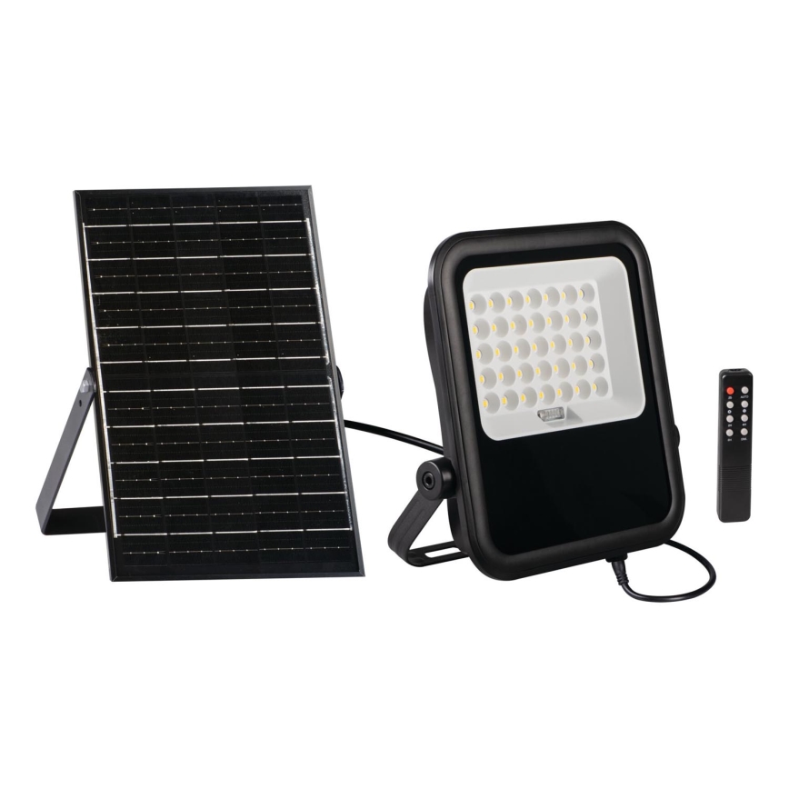 LED Hämardatav prožektor koos päikesepaneeliga ja hämardusanduriga LED/15W/15000 mAh 3,2V IP65 + kaugjuhtimispult