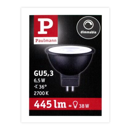 LED Hämardatav prožektori pirn GU5,3/6,5W/12V 2700K - Paulmann 28757