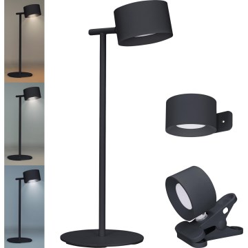 LED Hämardatav puutetundlik laetav lamp 3-ühes LED/4W/2000 mAh 3000/4000/6500K must