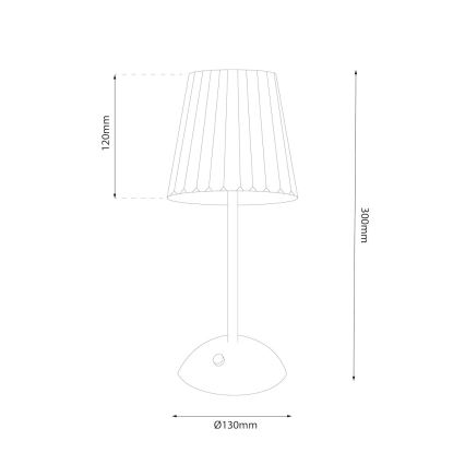 LED Hämardatav puutetundlik laetav laualamp ELBA LED/1,6W/800 mAh 3000/4000/6000K kuldne/läbipaistev