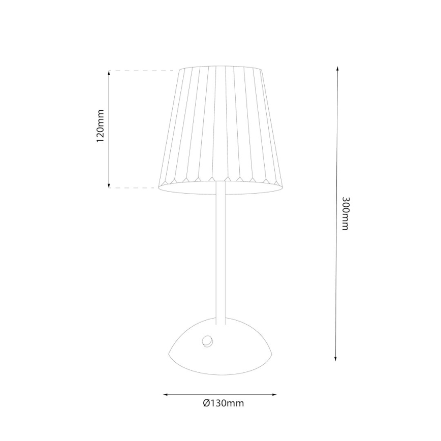 LED Hämardatav puutetundlik laetav laualamp ELBA LED/1,6W/800 mAh 3000/4000/6000K kuldne/läbipaistev