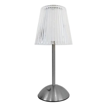 LED Hämardatav puutetundlik laetav laualamp ELBA LED/1,6W/800 mAh matt kroom/läbipaistev