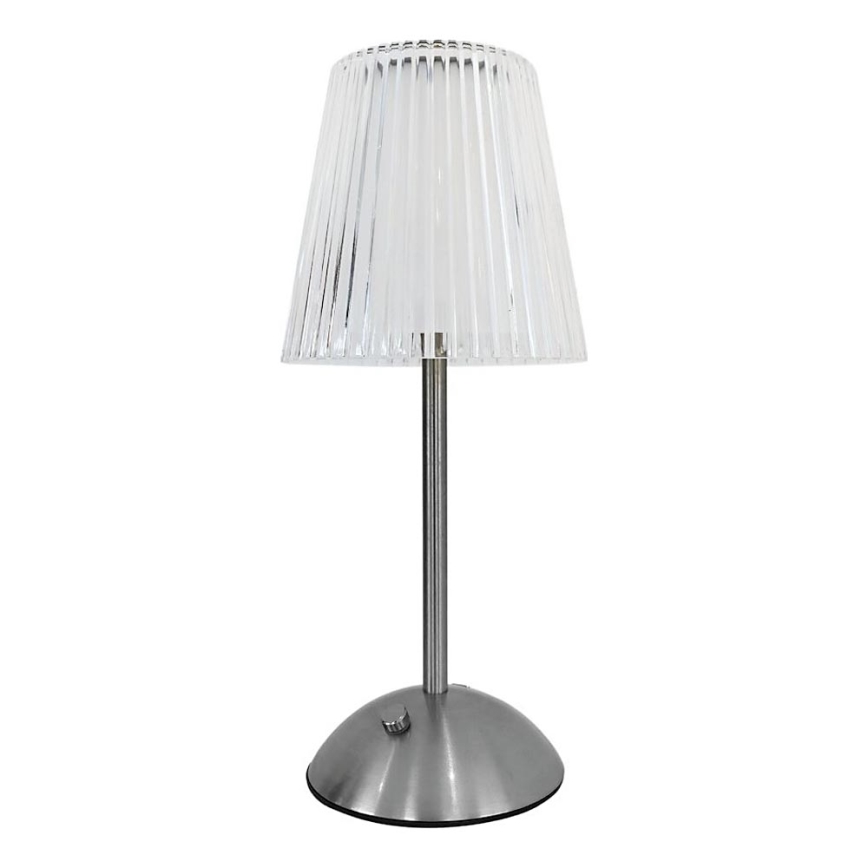 LED Hämardatav puutetundlik laetav laualamp ELBA LED/1,6W/800 mAh matt kroom/läbipaistev