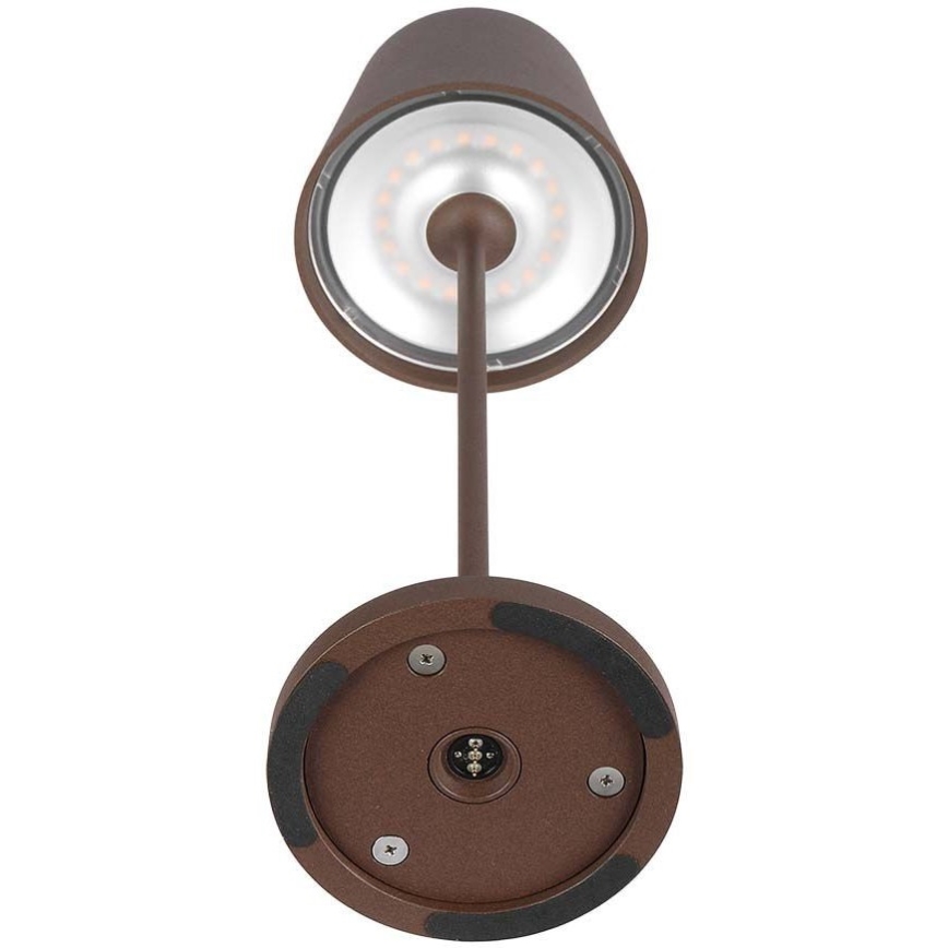 LED Hämardatav puutetundlik laetav laualamp LED/2W/5V 4400 mAh 3000K IP54 pruun