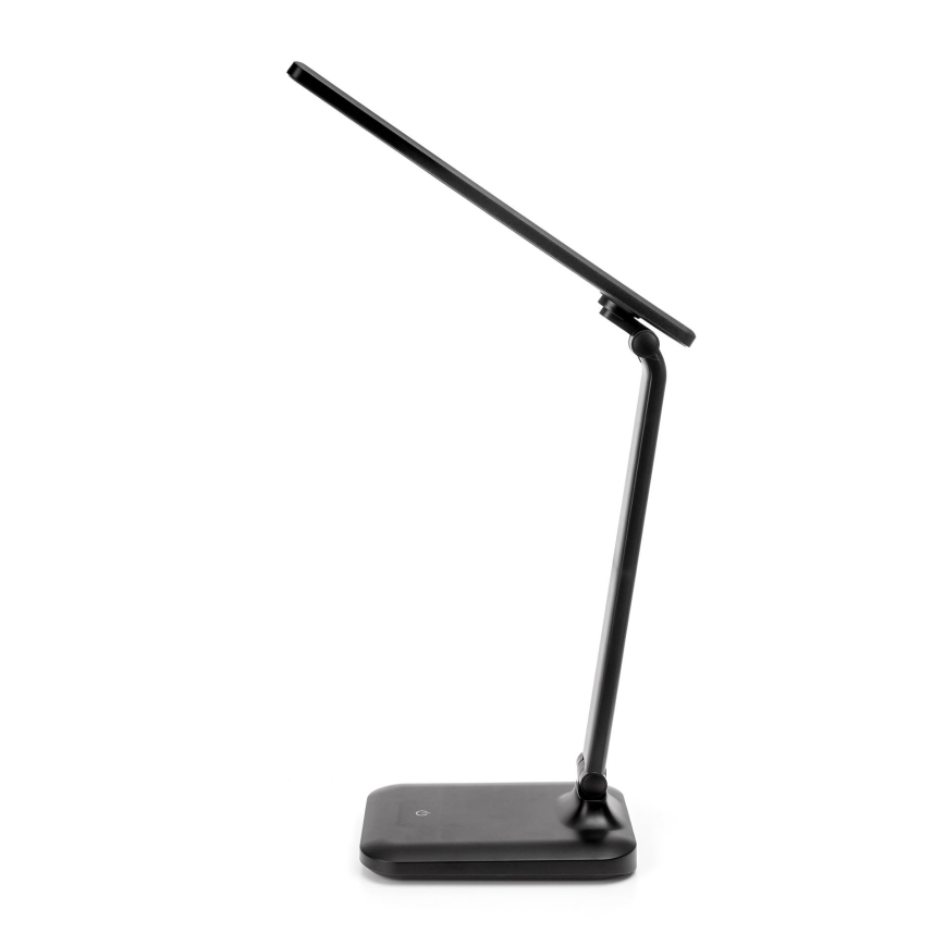 LED Hämardatav puutetundlik laualamp juhtmevaba laadimisega ja USB pesa REMUS LED/5W/230V must