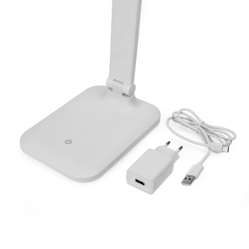 LED Hämardatav puutetundlik laualamp juhtmevaba laadimisega ja USB pesa REMUS LED/5W/230V valge