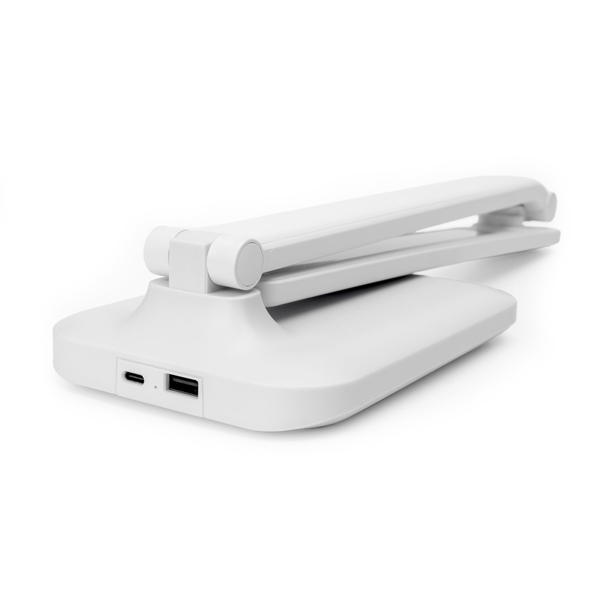 LED Hämardatav puutetundlik laualamp juhtmevaba laadimisega ja USB pesa REMUS LED/5W/230V valge