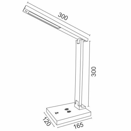 LED Hämardatav puutetundlik lamp juhtmevaba laadimisega LISA LED/5W/230V + USB