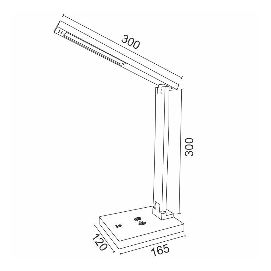 LED Hämardatav puutetundlik lamp juhtmevaba laadimisega LISA LED/5W/230V + USB