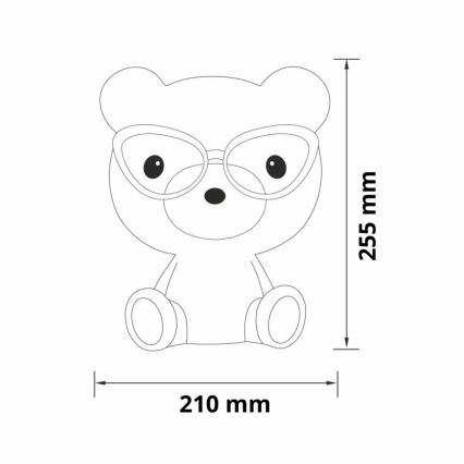 LED Hämardatav puutetundlik lamp lastetuppa BIBI LED/2,5W/3,7V 1200 mAh