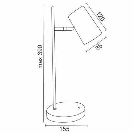 LED Hämardatav puutetundlik laualamp ALICE LED/5W/230V valge