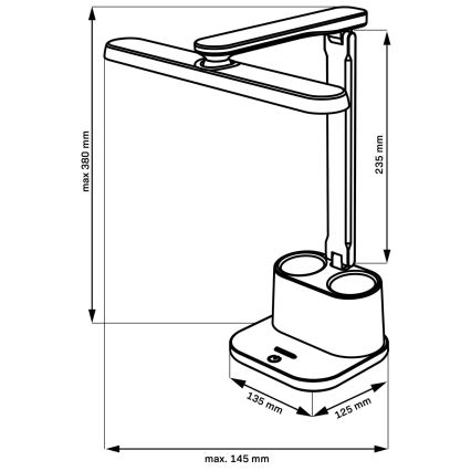 LED Hämardatav puutetundlik laualamp BARI LED/6W/230V valge