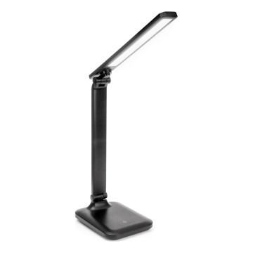 LED Hämardatav puutetundlik laualamp juhtmevaba laadimisega ja USB pesa REMUS LED/5W/230V must