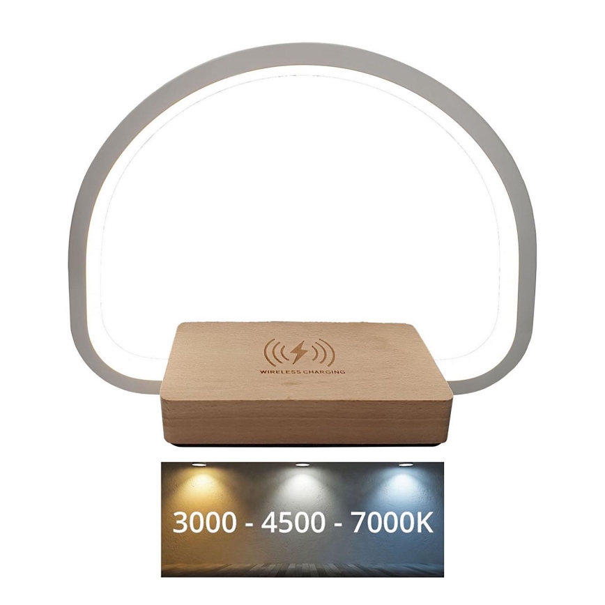 LED Hämardatav puutetundlik laualamp juhtmevaba laadimisega LED/10W/5V 3000/4500/7000K