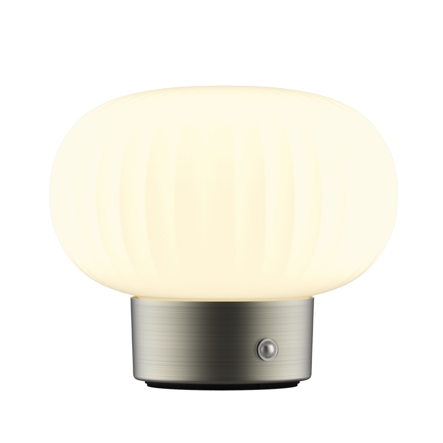 LED Hämardatav puutetundlik laualamp LATTE LED/1,8W/5V USB 2000 mAh matt kroom/valge