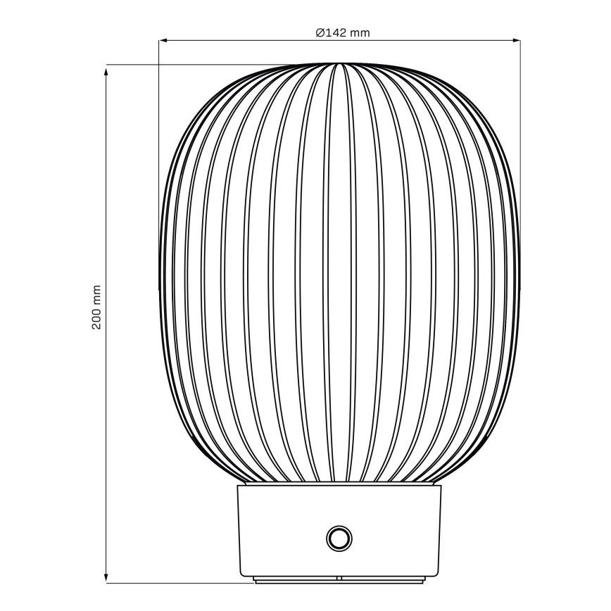 LED Hämardatav puutetundlik laualamp LATTE LED/1,8W/5V USB 2000 mAh kuldne/valge