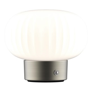 LED Hämardatav puutetundlik laualamp LATTE LED/1,8W/5V USB 2000 mAh matt kroom/valge