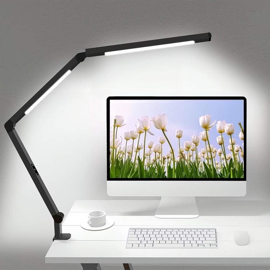LED Hämardatav puutetundlik paindlik laualamp POINTIQ LED/12W/230V 3000/4000/5000/6500K CRI 92 must