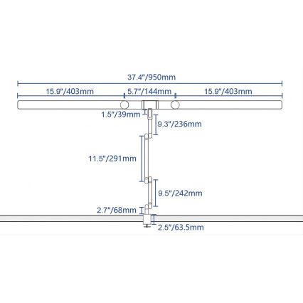 LED Hämardatav puutetundlik paindlik laualamp POINTIQ LED/24W/230V 3000-6500K CRI 92 must
