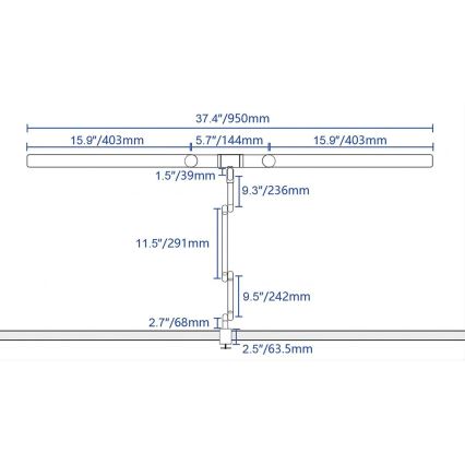 LED Hämardatav puutetundlik paindlik laualamp LED/24W/230V 3000-6500K CRI 92 must