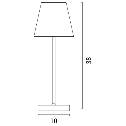 LED Hämardatav puutetundlik laualamp LED/3,5W/5V 5200 mAh IP54 valge