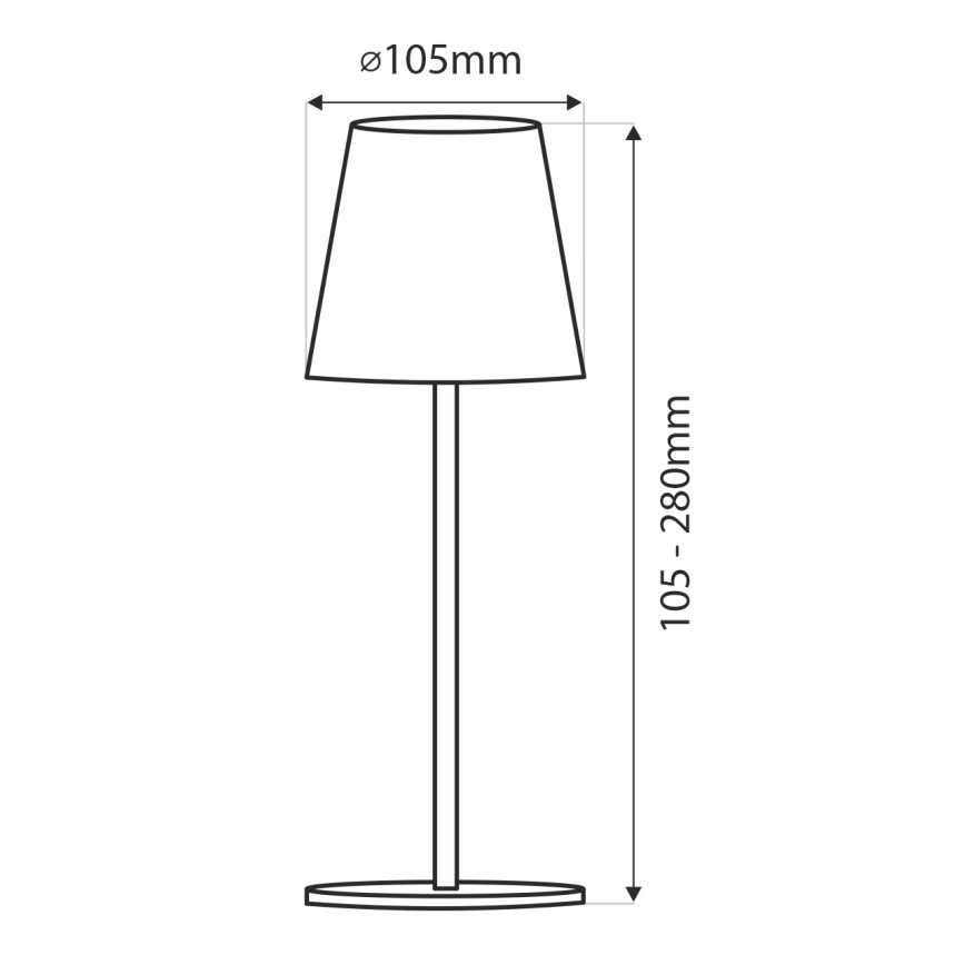 LED Hämardatav puutetundlik laualamp LED/3W/5V USB 800 mAh valge