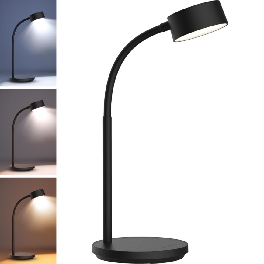 LED Hämardatav puutetundlik laualamp LED/4,5W/5V 3000/4000/6500K must