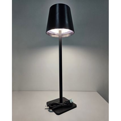 LED Hämardatav puutetundlik laualamp LED/5W/5V USB 1200 mAh must