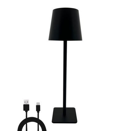 LED Hämardatav puutetundlik laualamp LED/5W/5V USB 1200 mAh must