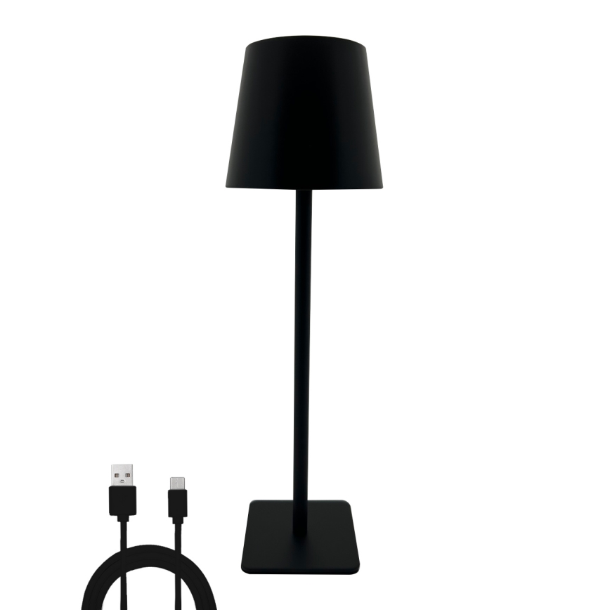 LED Hämardatav puutetundlik laualamp LED/5W/5V USB 1200 mAh must
