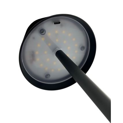 LED Hämardatav puutetundlik laualamp LED/5W/5V USB 1200 mAh must