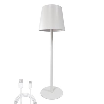 LED Hämardatav puutetundlik laualamp LED/5W/5V USB 1200 mAh valge