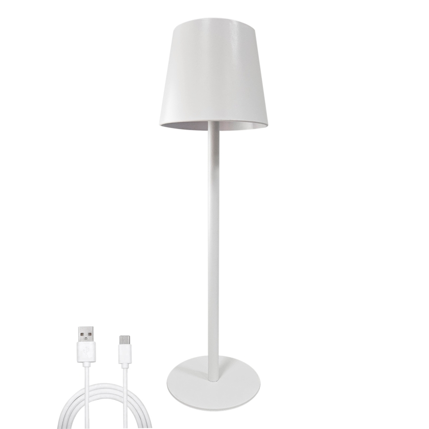 LED Hämardatav puutetundlik laualamp LED/5W/5V USB 1200 mAh valge