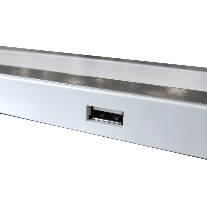 LED Hämardatav puutetundlik laualamp MADERA LED/7W/230V USB valge
